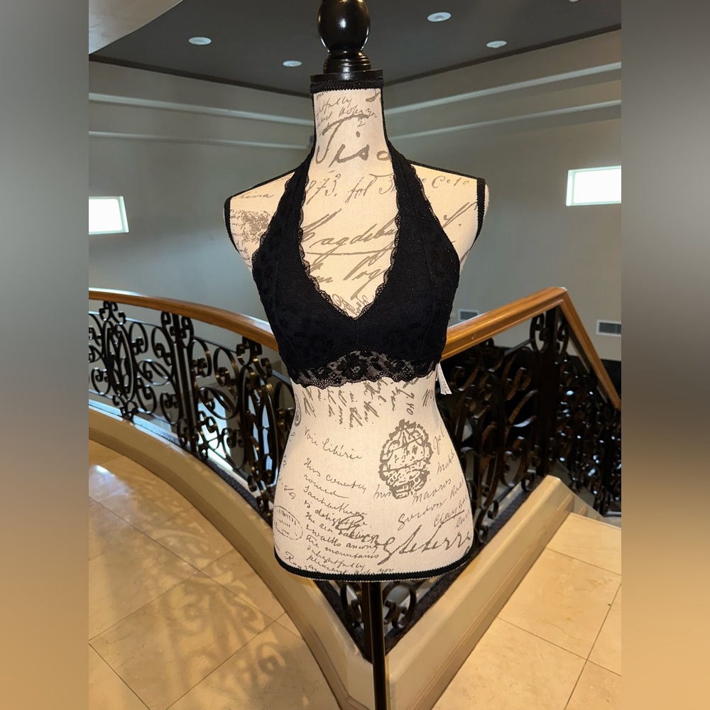 super cute lace halter top girly hicks bralette